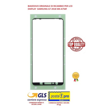 ADESIVO BIADESIVO DI RICAMBIO FRONTALE PER LCD DISPLAY TOUCH SAMSUNG A7 2018 SM-A750