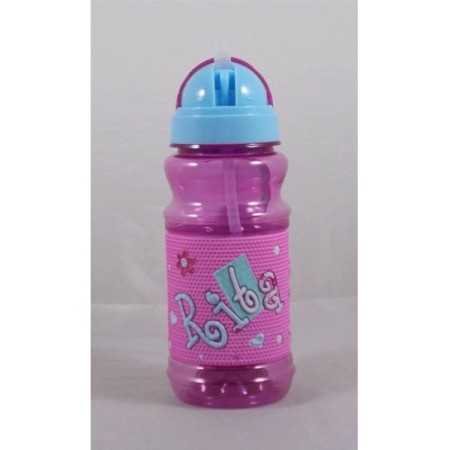 BORRACCIA IN PLASTICA CON RICAMO NOME SCRITTO RITA  H 19 CM