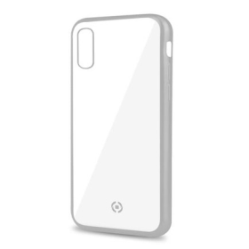 CELLY LASER MATT CUSTODIA PER IPHONE XS MAX  COLORE TRASPARENTE,ARGENTO