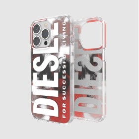 Cover - DIESEL - Apple iPhone 13 Pro/ iPhone 13 Clear Aop Collection Military Red