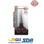 KOMBO FORBICI A PUNTA TONDA 5" LAMA IN ACCIAIO INOX 1.5MM MANICO SOFT GRIP NERO/ROSSO