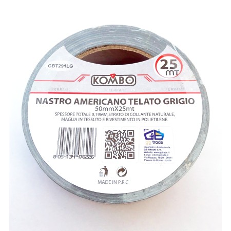 KOMBO NASTRO RIPARATORE AMERICANO TELATO GRIGIO 5OMM X 25MT
