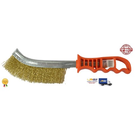 KOMBO SPAZZOLA CURVA IN ACCIAIO CON MANICO IN PLASTICA  ERGONOMICO ANTISCIVOLO, 200MM