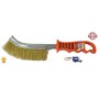 KOMBO SPAZZOLA CURVA IN ACCIAIO CON MANICO IN PLASTICA  ERGONOMICO ANTISCIVOLO, 200MM