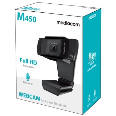 MEDIACOM WEBCAM M450 FULL HD NERO - 1920X1080 PX USB 2.0 COLORE NERO