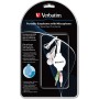 VERBATIM AURICOLARI CON MICROFONO CAVO RETRAIBILE 130CM WHITE