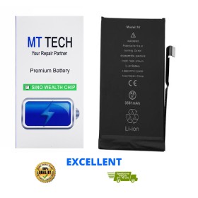 BATTERIA Premium MT TECH Chip Sino Wealth PER APPLE IPHONE 16 PLUS - 4674 mAh 3.87V + Biadesivo
