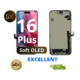 DISPLAY LCD TOUCH SCREEN GX SOFT OLED FHD PER APPLE IPHONE 16 PLUS + FRAME