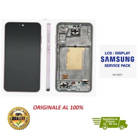 DISPLAY LCD ORIGINALE SAMSUNG A35 5G 2022 SM-A356 LAVANDER / LILAC CON FRAME