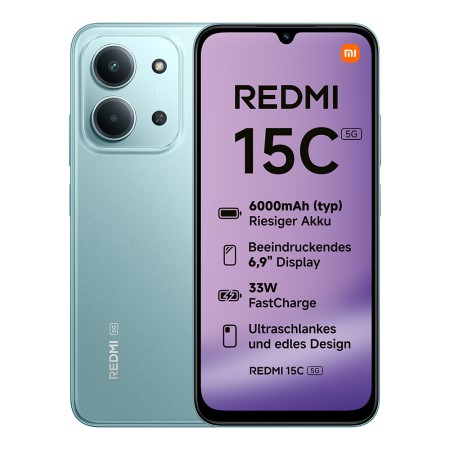 XIAOMI REDMI 15C (6.9") 5G 8/128GB (4+4) NFC 6000 MAH MINT GREEN