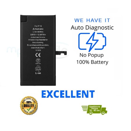BATTERIA AUTO DIAGNOSTICA RIMOZIONE ERRORE PERCENTUALE PER IPHONE 15