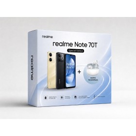 REALME NOTE 70T 4G 4/256GB 6.74" 13MP BEACH GOLD + TECHLIFE BUDS KIT