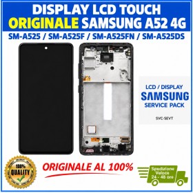 DISPLAY LCD TOUCH ORIGINALE SAMSUNG A52 4G SM-A525 NERO CON FRAME