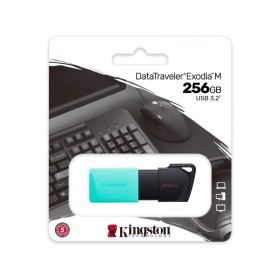KINGSTON PENDRIVE DATA TRAVELER EXODIA/M DTXM/256GB USB FLASH 256GB USB 3.2 BLACK/BLUE